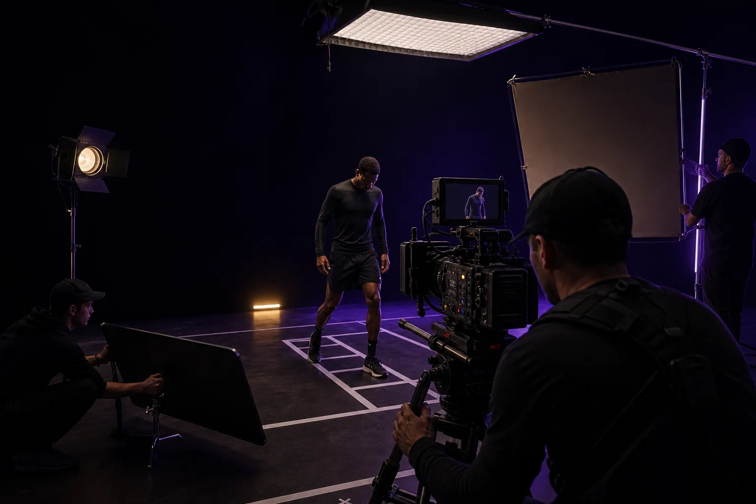 High-end sports campaign production in progress